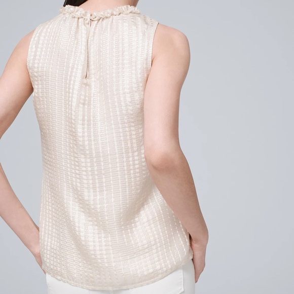 🌷 WHBM • Metallic Shimmer Sleeveless Top - Picture 12 of 14